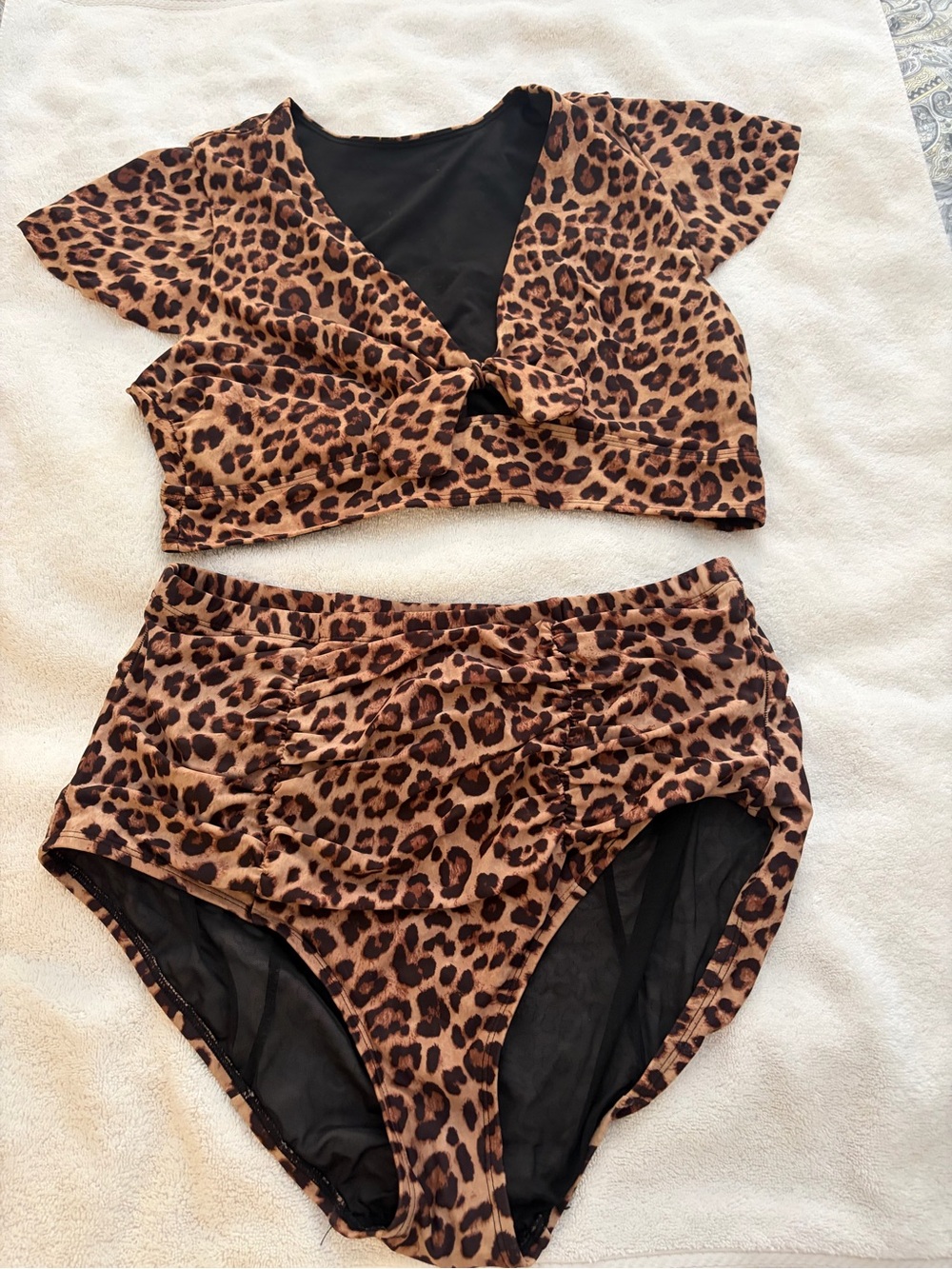 torrid Leopard Print Two-Piece Bikini Set - Brown and Black